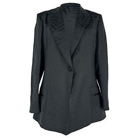 Gucci Single-Breasted Jacquard Blazer in Black Silk Black