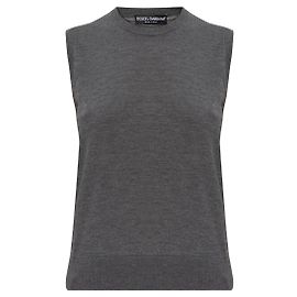 Dolce & Gabbana Kaschmirweste aus Wolle Grau Grau