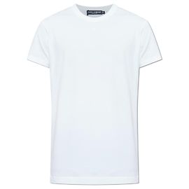 Dolce & Gabbana Camiseta con logotipo bordado Blanco