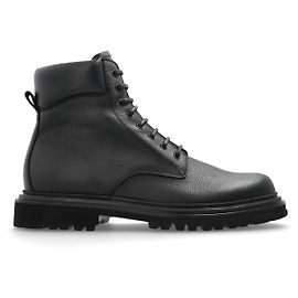 Dolce & Gabbana Black Leather Ankle Boots Black