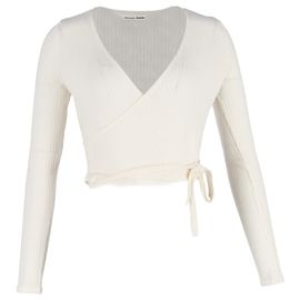 Haut cache-cœur Reformation Jeans en modal crème Blanc Écru