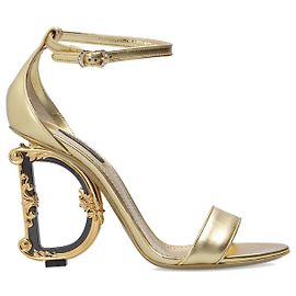 Dolce & Gabbana Sandals with distinctive heel Golden Metallic