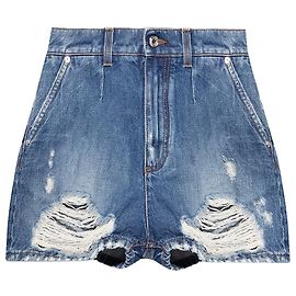 Dolce & Gabbana Denim-Shorts mit hoher Taille Blau