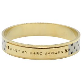 Bracelete Marc by Marc Jacobs com placa de logótipo em metal dourado Dourado Metálico