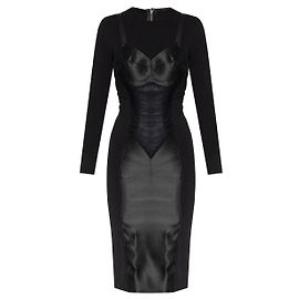 Dolce & Gabbana Robe avec insert lingerie Noir