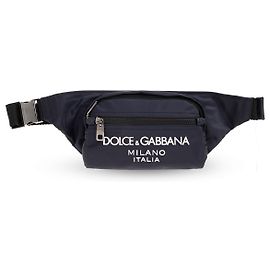 Dolce & Gabbana Gürteltasche marineblau Logo Muster Blau