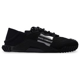 Sapatilhas pretas Dolce & Gabbana com logótipo e mesh Preto