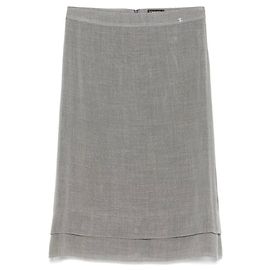 Autre Marque Saia Chanel anos 90 Cinza