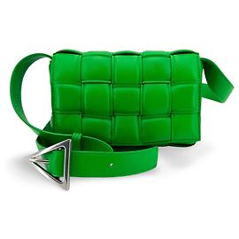 Bottega Veneta Cassette Padded Maxi Intrecciato Leather Small Vert
