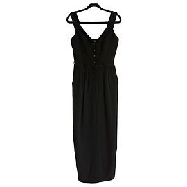 Chanel Abendkleid Schwarz Wolle Schwarz