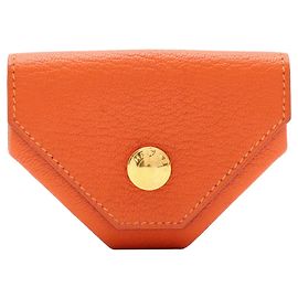Hermès Hermes Le Vingt-Quatre Double Face Coin Purse Orange Mustard