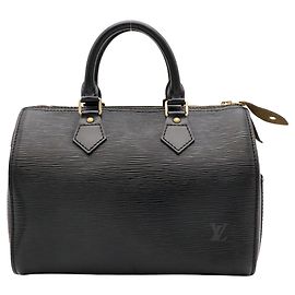 Sac à main Louis Vuitton Epi Speedy 25 Noir