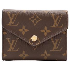 Louis Vuitton Monogram Portefeuille Victorine Tri-fold Wallet Marron