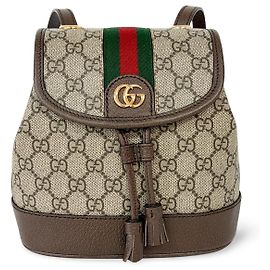 Gucci Ophidia GG Coated Canvas and Leather Small Beige