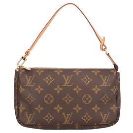 Louis Vuitton Pochette Accessoires Monogram Handtasche Braun Monogramm