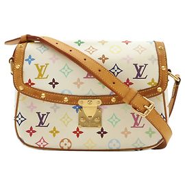 Louis Vuitton Monogram Multicolor Sologne Schultertasche Weiß