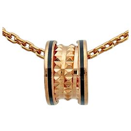 Bulgari Colar Bvlgari B-ZERO.1 Rock em Cerâmica Preta Dourado