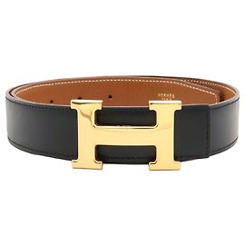 Hermès Cinto Hermes H-Belt Constance Reversível Marrom Preto