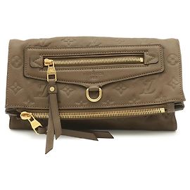 Louis Vuitton Monogram Empreinte Petillante Clutch Bag Braun