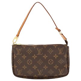 Louis Vuitton Monogram Pochette Accessoires Handbag Pouch Brown