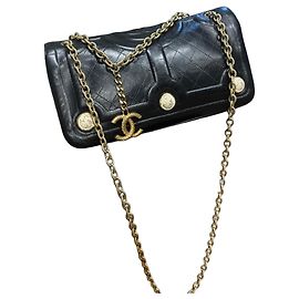 CHANEL EVENING IN VERSAILLES CHAIN BAG W PORCELAIN Black