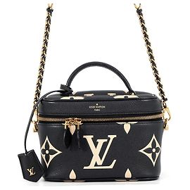 Borsa a tracolla Louis Vuitton Monogram Empreinte Vanity PM Nero