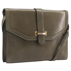 Céline Celine Shoulder Leather Large Caqui