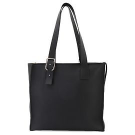 mala Tote Loewe em couro preto com fivela e fecho de correr Preto