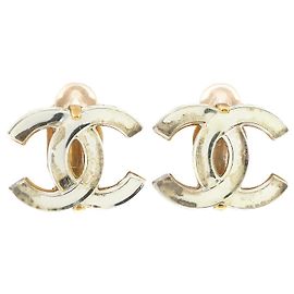 Chanel Coco Mark Clip Earrings Golden Other