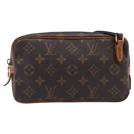 Louis Vuitton Pochette Marly Bandouliere Monogram Canvas Medium Castaño