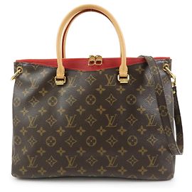 Louis Vuitton Pallas Monogram Canvas with Leather MM Marrone