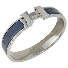 Hermès Hermes Clic Clac PM Bangle Bracelet Silvery Blue
