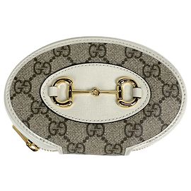 Portamonete Gucci in beige e bianco Bianco Beige