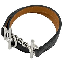 Hermès Hermes Croisière Double Tour Bracelet Black Silvery