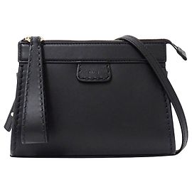 Borsa a mano Chloé Edith in pelle nera Nero