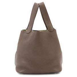 Hermès Bolsa Hermes Picotin Lock 22 MM Marrom Taupe