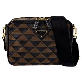 Bolsa de Ombro Prada PRADA Marrom Preto