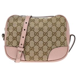Gucci Bree Disco GG Canvas with Leather Mini Bege