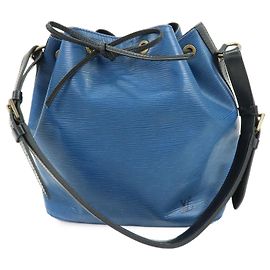 Louis Vuitton Bicolor Petit Noe Epi Leather Blu