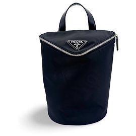 Prada Triangle Zip Sling Re-Nylon with Leather Black