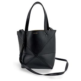 Loewe Puzzle Fold Leather Mini Negro