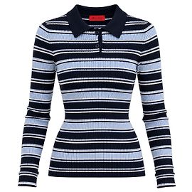 Autre Marque MAX&Co. Polo de punto a rayas azul y blanco Blanco Azul