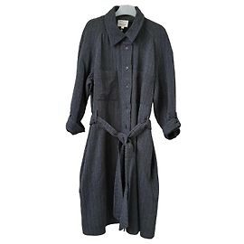 Autre Marque Maison 123 Vestido Camisero a Rayas Grises Gris