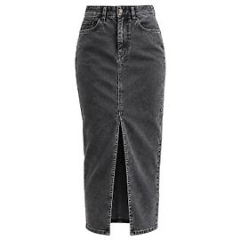 Isabel Marant Etoile Isabel Marant Étoile Falda midi de denim gris Odalie Gris