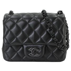Chanel Mini Matelasse Chain Shoulder Handbag Black