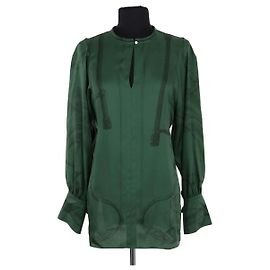 Hermès Seidenbluse in Grün Grün