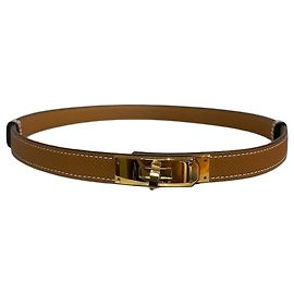 Cinturón Hermès Kelly 18 gold Camello