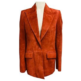 Gabriela Hearst Cognac Brown Leiva Suede Blazer Brown