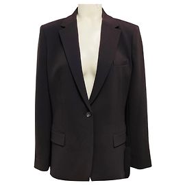 Theory Admiral Crepe Staple Blazer - Hickory Brown Braun