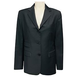 Autre Marque Diane Firsten Charcoal Grey Three Button Wool and Mohair Blazer Grey